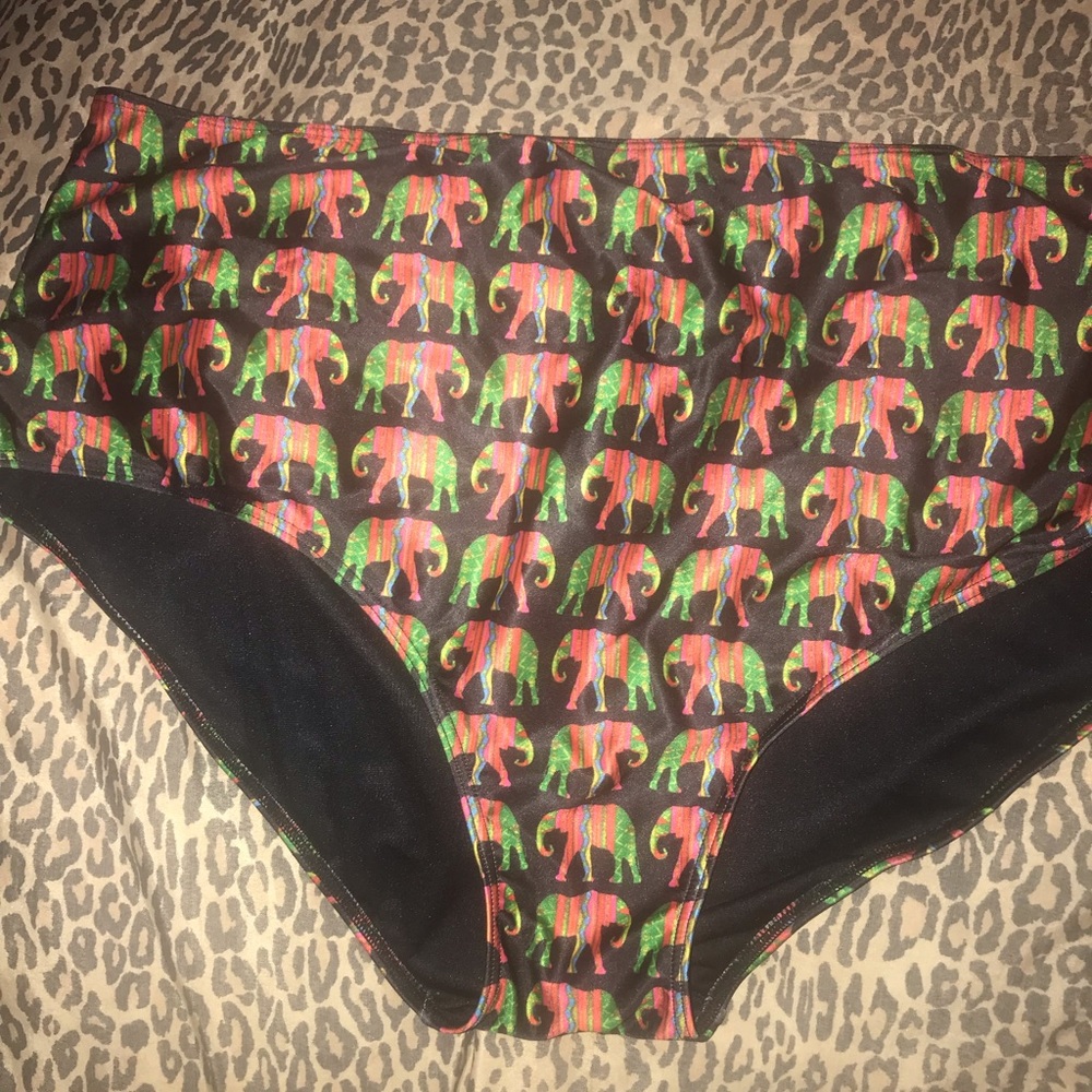 Elephant Print Bathing Suit Bottoms
